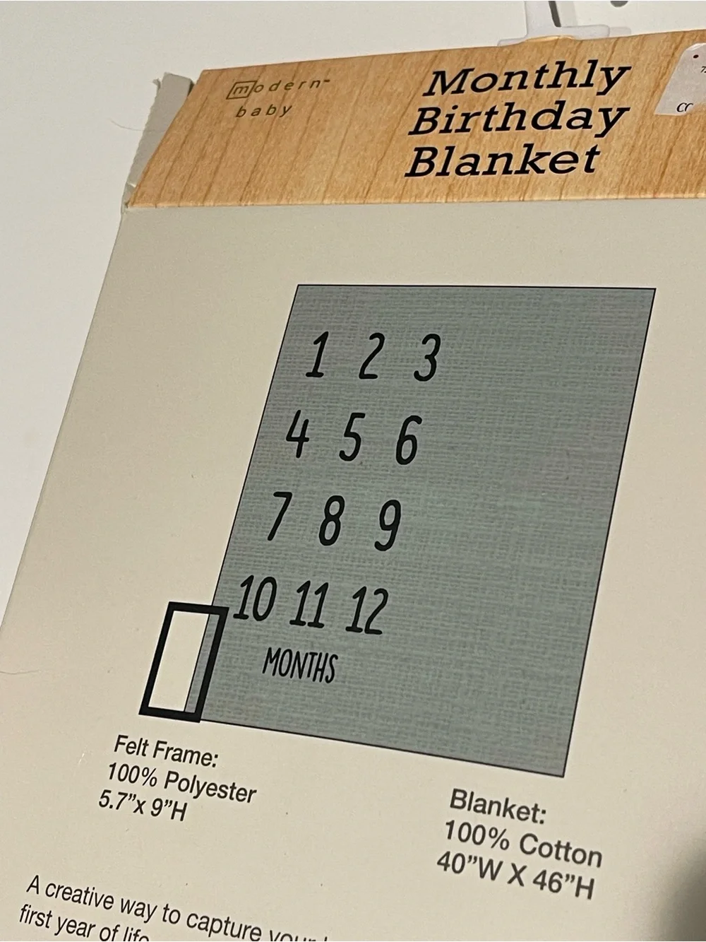 Modern baby Monthly Birthday milestone Blanket  - 100% Cotton